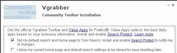 How to manually uninstall Vgrabber Toolbar from Mozilla Firefox?