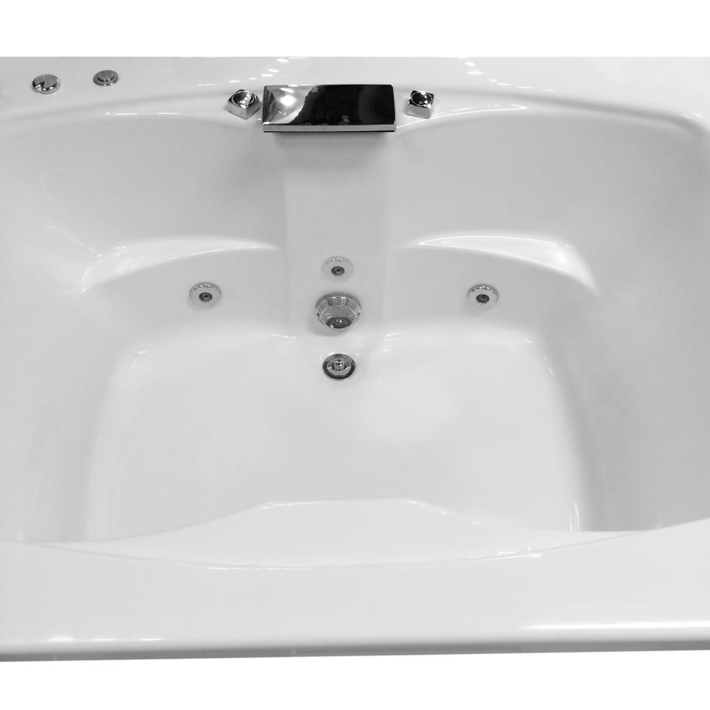 Carver Tubs AR6042 60" x 42" Drop In Center Drain White 6 Jetted