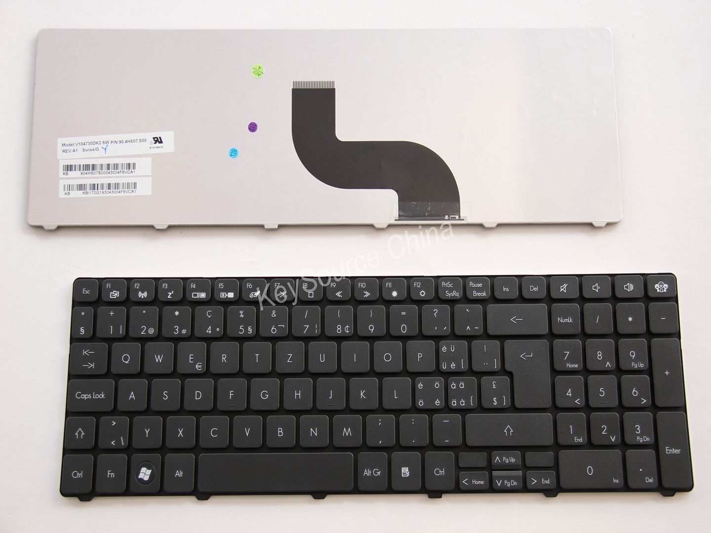 Swiss German Keyboard for Packard Bell TK37 TK81 TK83 TK85 TX86 TK87 ...